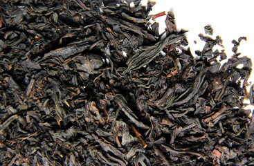 Loose black tea, macro