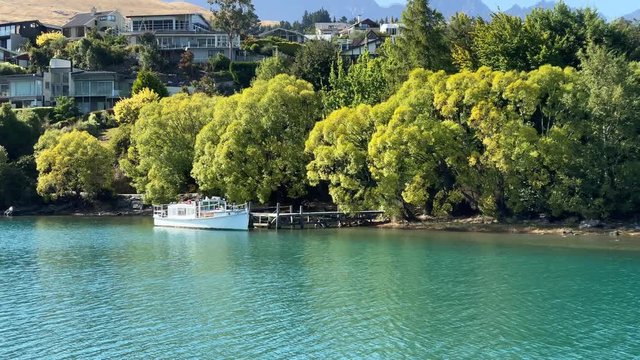 The original Million Dollar Cruise boat on Lake Wakatipu, Queenstown New Zealand.
