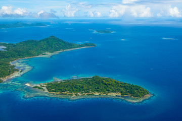 Chuuk Islands aerial view
