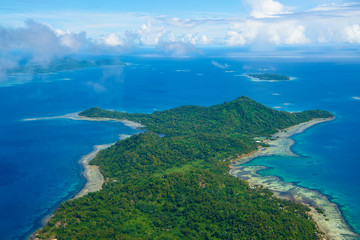 Fototapeta na wymiar Chuuk Islands aerial view