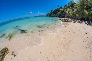 Beautiful beach on a small paradise island
