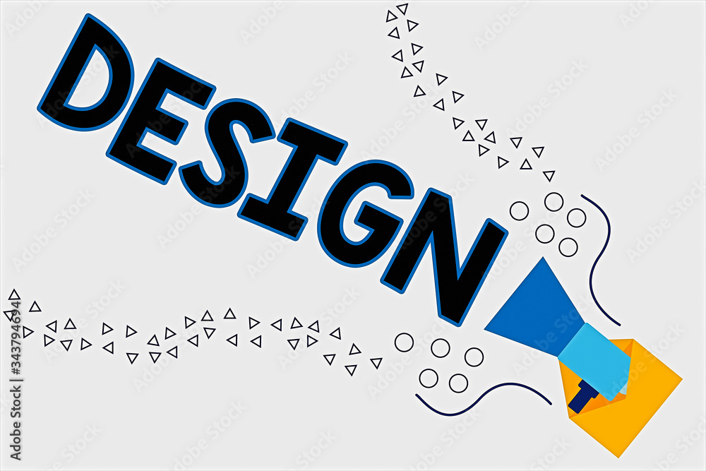 Poster word writing text design. business photo showcasing plan drawing produced to show look function or w