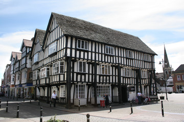 The town centre in Evesham, Worcestershire, UK