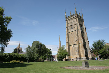 Evesham Abbey and Abbey Park, Worcestershire, UK