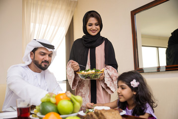 Arabian family at home