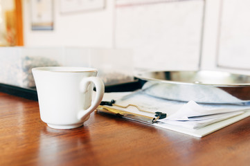 coffee and newspaper