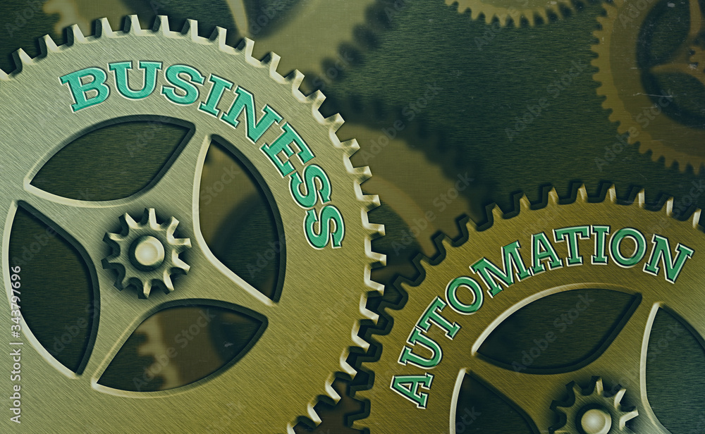 Poster text sign showing business automation. business photo text for digital transformation streamlined fo