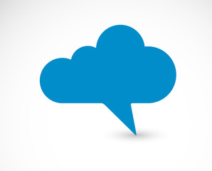 Collective unconscious psychology and sociology theme vector concept shown with speech bubble in a shape of cloud, symbolizes big data of people opinions and beliefs.