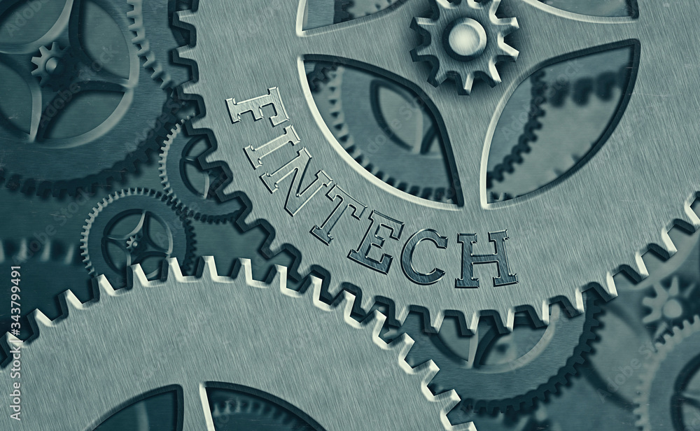 Poster conceptual hand writing showing fintech. concept meaning computer programs and other technology supp