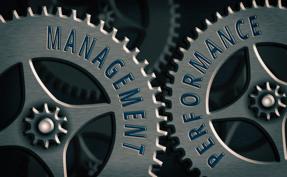 Writing note showing Management Performance. Business concept for feedback on Managerial Skills and Competencies