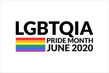 LGBT Pride Month. Holiday concept. Template for background, banner, card, poster with text inscription. Vector EPS10 illustration.