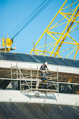 Naklejka premium Construction workers at work