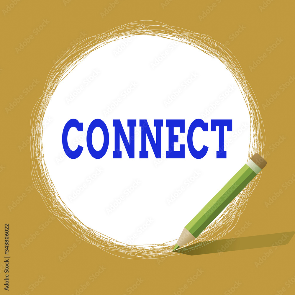 Poster conceptual hand writing showing connect. concept meaning being together contact associate relate net