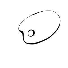 School supplies. A palette for paints. Vector illustration