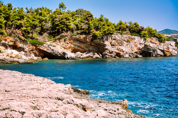 coast of the Mediterranean, in Alonissos, Greece 