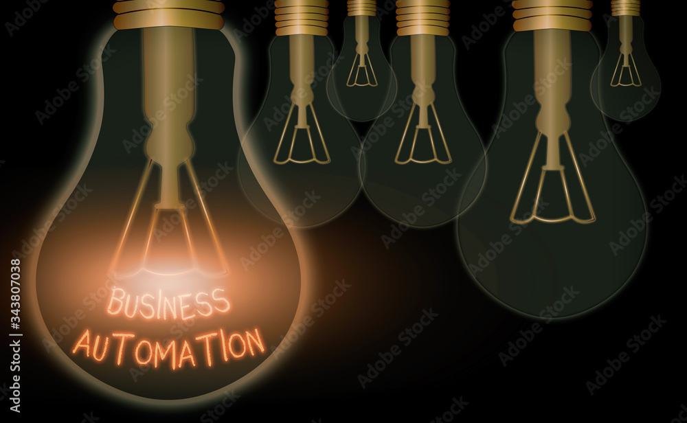 Poster text sign showing business automation. business photo text for digital transformation streamlined fo