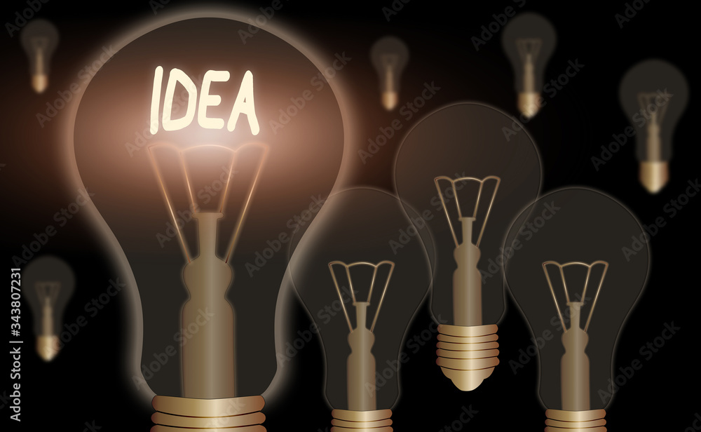 Poster conceptual hand writing showing idea. concept meaning a thought or suggestion as to a possible cours