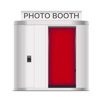 Realistic 3d Detailed Photo Booth Cabin. Vector