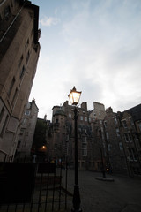 Street lamp at an Edinburgh's square