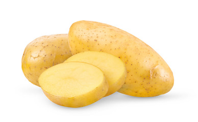  potato on white background