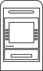 Obraz premium ATM machine bank finance business vector icon
