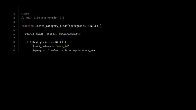 PHP Screen. 
60 seconds of random PHP source code. Ideal for playback on a computer screen to show code being run or built.