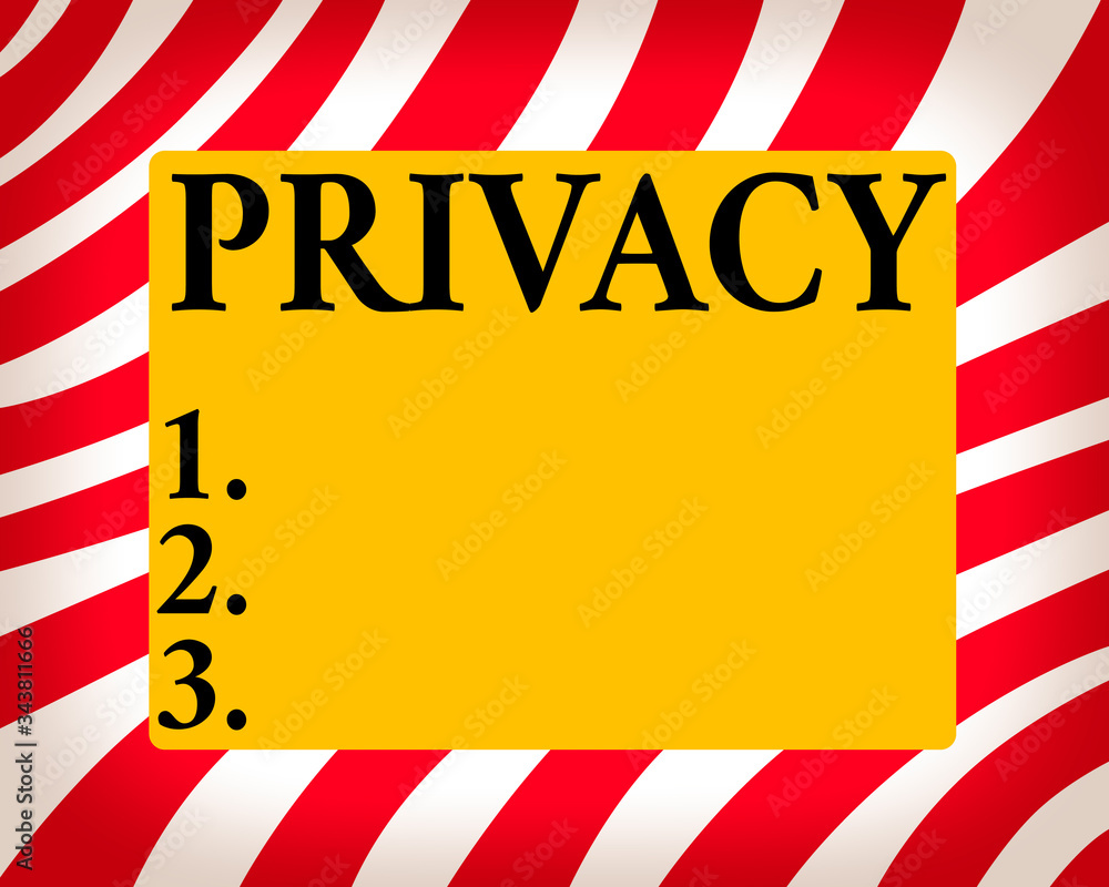 Poster conceptual hand writing showing privacy. concept meaning right to keep demonstratingal matters and i