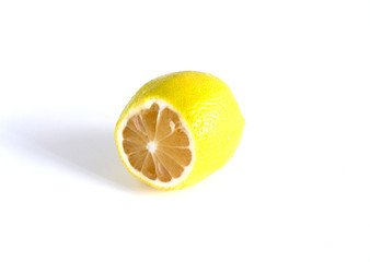 Juicy lemon on a white background. Vitamins