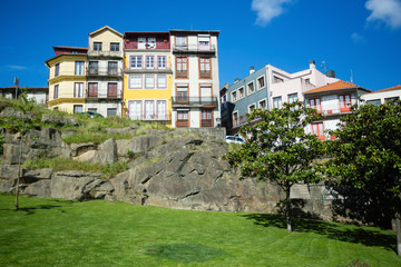 Fototapeta na wymiar Residential buildings in the center of Porto, Portugal.
