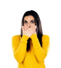 Attractive brunette woman