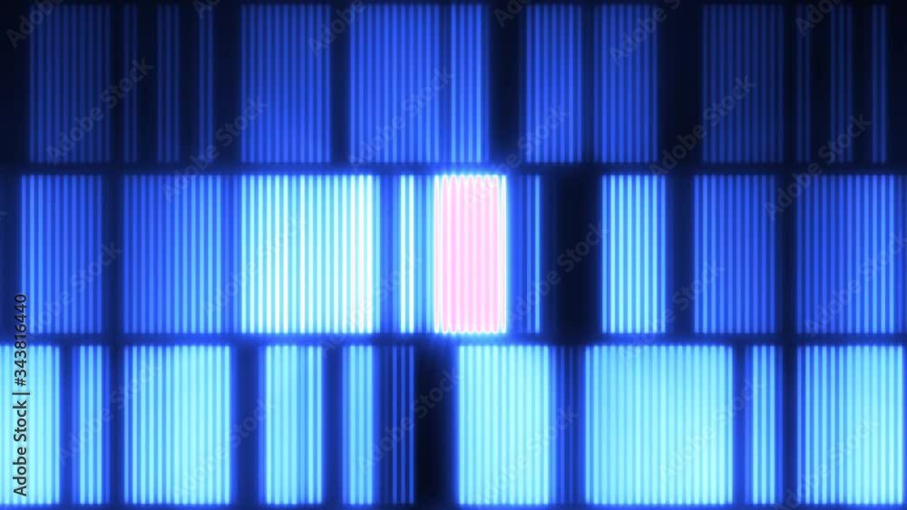Aufkleber abstract technology equalizer bars loop/ 4k animation of an abstract technology background with glow