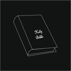 bible to pray from catholic church. Vector illustration for web and mobile design.