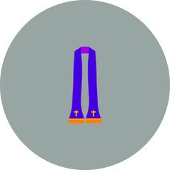 stole of priest of catholic church. Vector illustration for web and mobile design.
