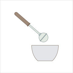 holy water hyssop of catholic church. Vector illustration for web and mobile design.