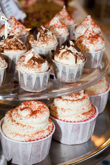 Candy bar food buffet, during hotel brunch, indoor catering