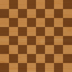 Wooden chessboard background.  Chess board.  top view, wooden texture, chess board.. Vector illustration. 
