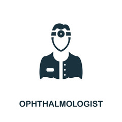 Ophthalmologist icon. Simple illustration from ophthalmology collection. Creative Ophthalmologist icon for web design, templates, infographics