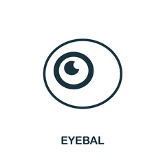 Eyeball icon. Simple illustration from ophthalmology collection. Creative Eyeball icon for web design, templates, infographics and more