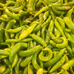 Fresh Spicy green peppers
