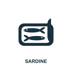 Sardine icon. Simple illustration from seafood collection. Creative Sardine icon for web design, templates, infographics and more