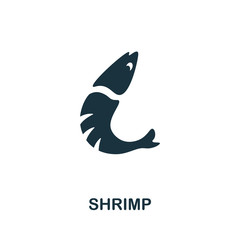 Shrimp icon. Simple illustration from seafood collection. Creative Shrimp icon for web design, templates, infographics and more