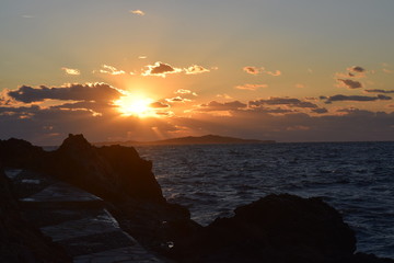 Obraz premium sunset over the sea