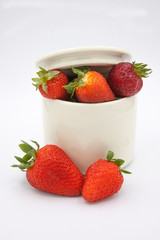 strawberries in a bowl