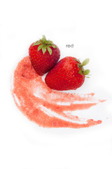 strawberry on a white