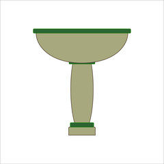 baptismal stone of catholic church. Vector illustration for web and mobile design.