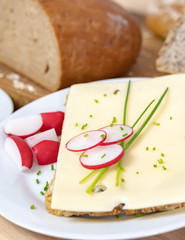 Brot mit Käse Frühstück