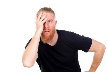 Naklejka premium Redhead man