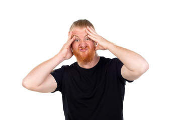 Naklejka premium Redhead man