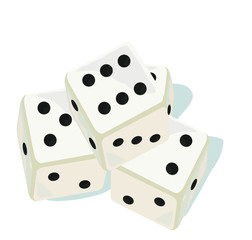 dice game icon gambling poker casino win isolated on white background