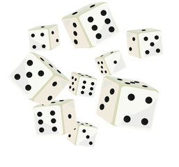 dice game icon gambling poker casino win isolated on white background